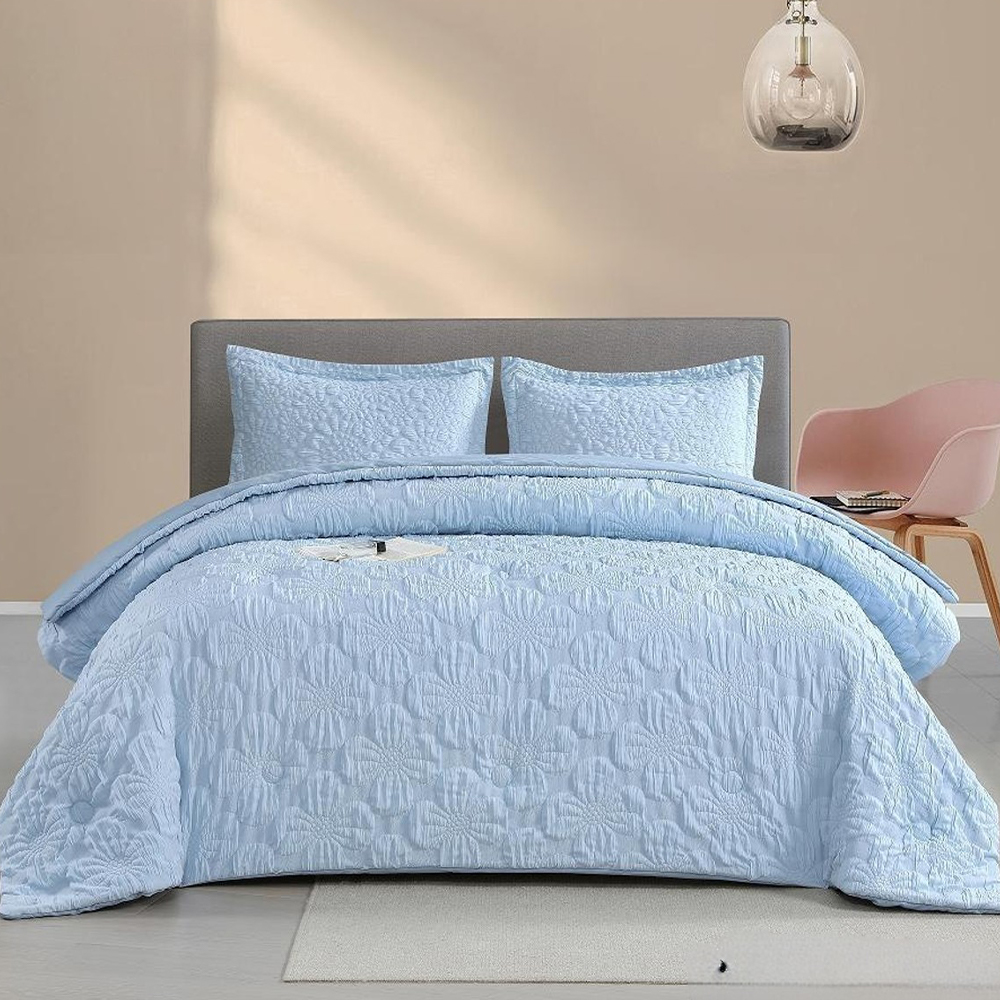 Berry Textured Floral Embossed Duvet Cover Quilt Cover Set Bedding Set