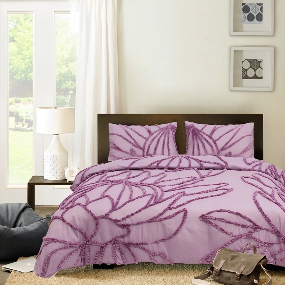 Cynthia Protea Botanical Tufted Chenille Embroidery Duvet Cover Quilt Cover Set Bedding Set