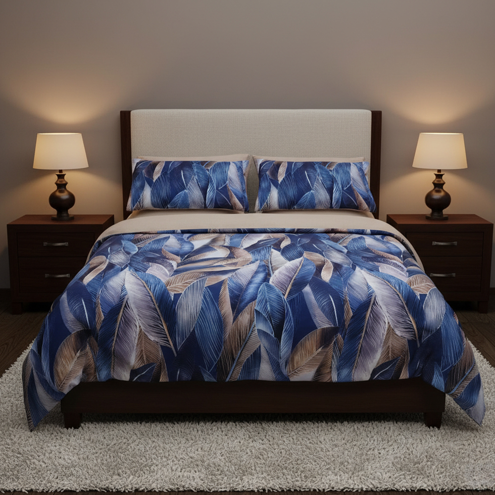 Oliver Botanical Painted Tropical Leaf Print Duvet Cover Quilt Cover Set Bedding Set