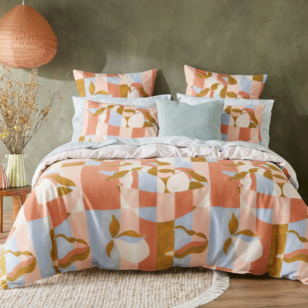 Coleraine Watercolor Geometric Prints Pure Microfiber Cotton Printed Duvet Cover Quilt Cover Set Bedding set