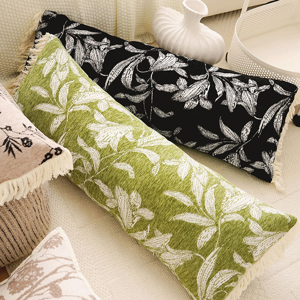 Long Chenille cushion deco pillow oblong cushion
