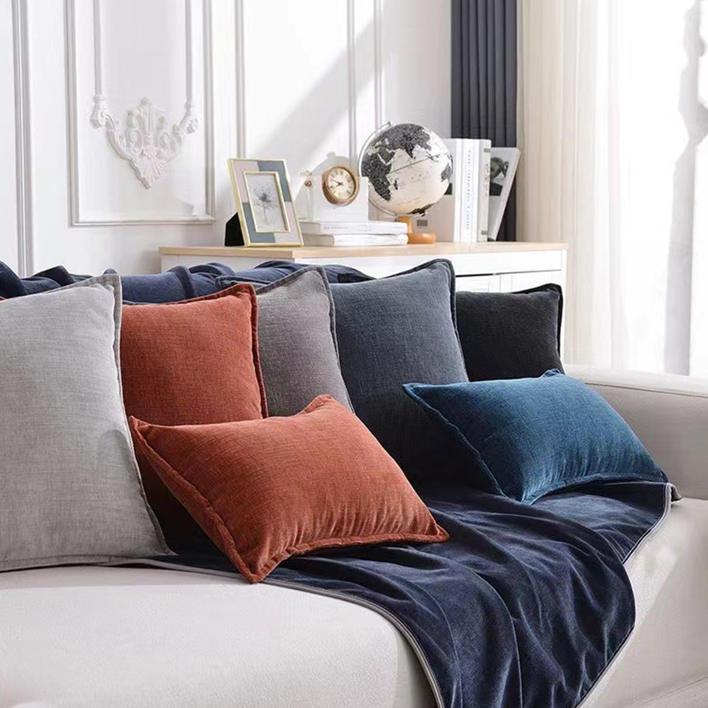 Luxury chenille textured cushion deco pillow
