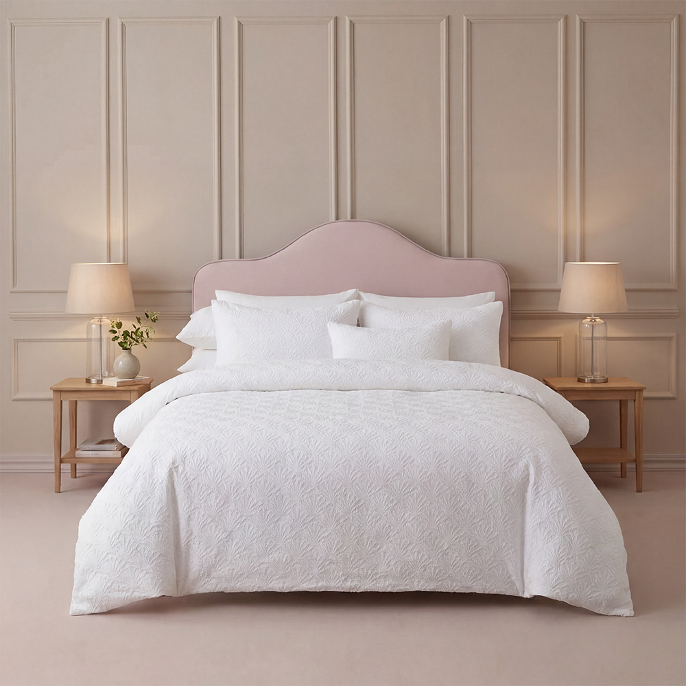 Embossed Textured Polyester Comforter Set