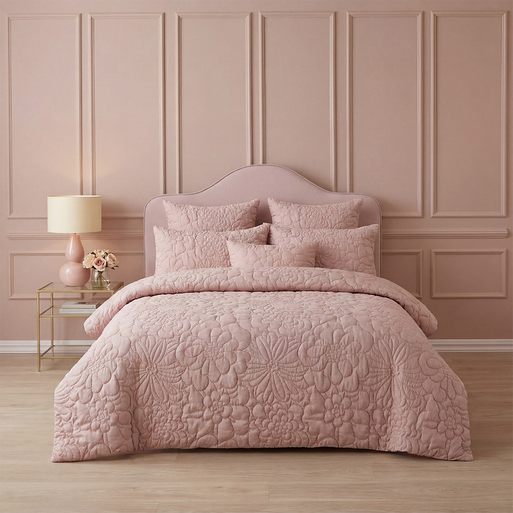 Floral Quilted Comforter Set